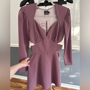 Women's Purple Cutout Dress